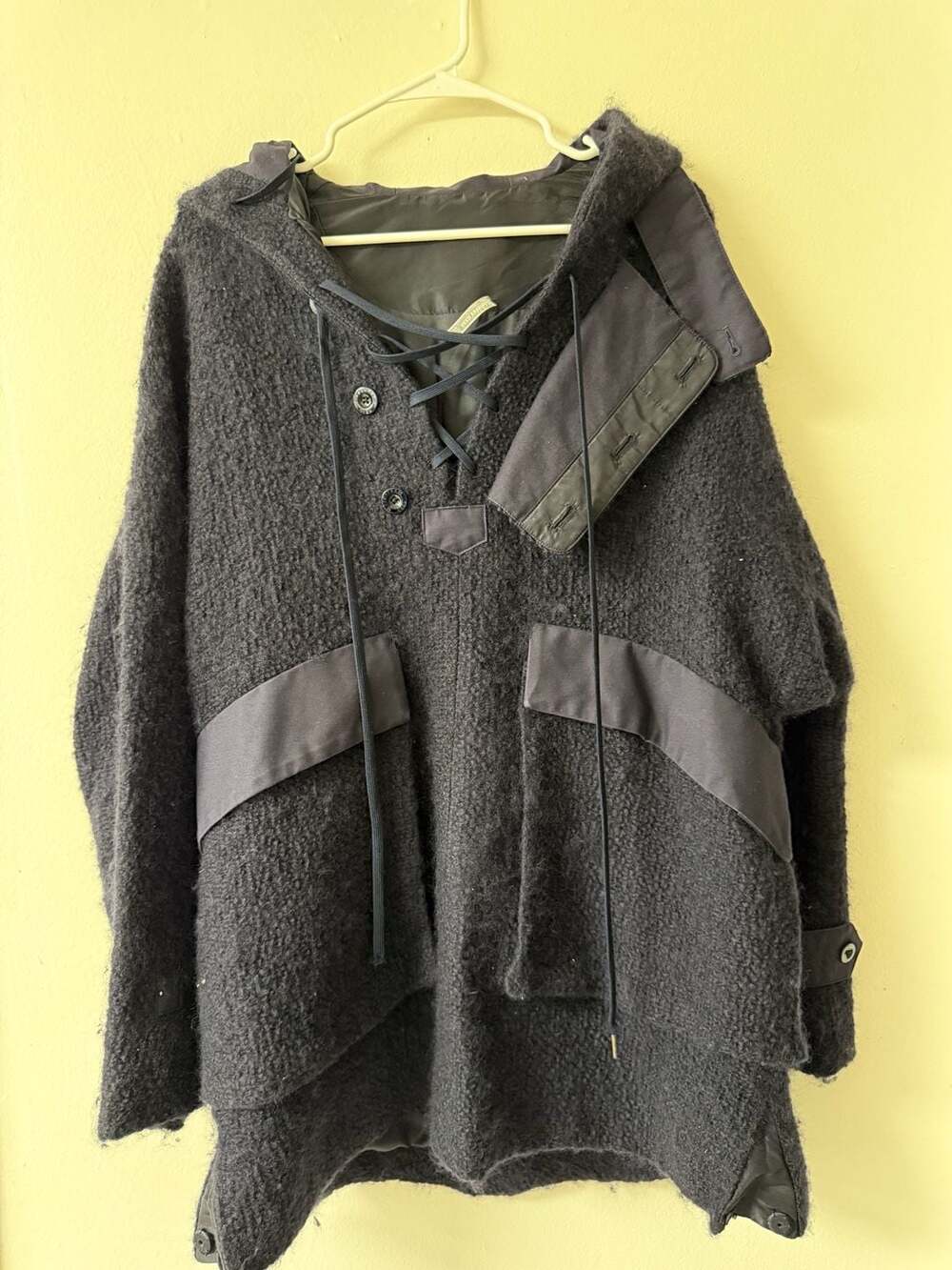 Reed Krakoff Textured Wool-Blend Hooded Pullover Jacket
